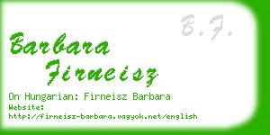 barbara firneisz business card